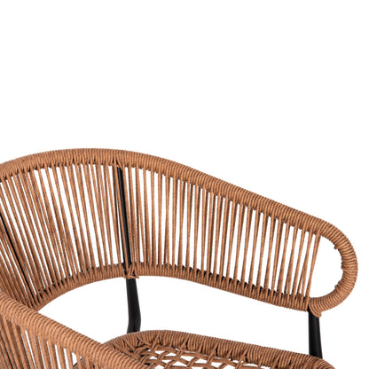 ΠΟΛΥΘΡΟΝΑ ΑΛΟΥΜΙΝΙΟΥ EULO ΜΑΥΡΗ ΣΥΝΘΕΤΙΚΟ RATTAN ΜΠΕΖ 55,5x63,5x78