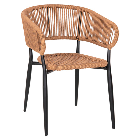 ΠΟΛΥΘΡΟΝΑ ΑΛΟΥΜΙΝΙΟΥ EULO ΜΑΥΡΗ ΣΥΝΘΕΤΙΚΟ RATTAN ΜΠΕΖ 55,5x63,5x78