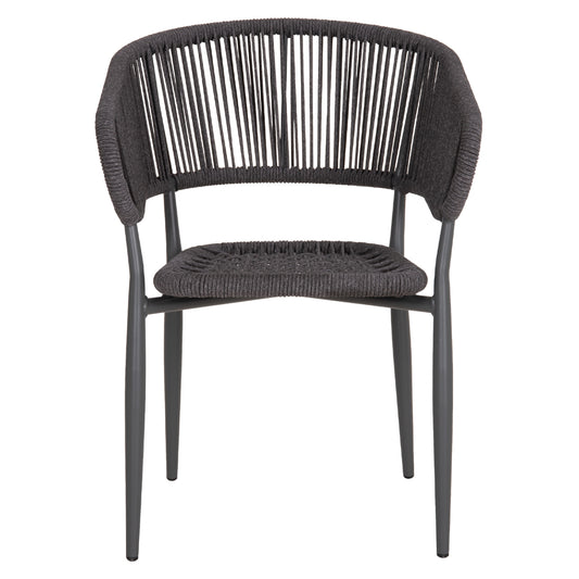 ΠΟΛΥΘΡΟΝΑ ΑΛΟΥΜΙΝΙΟΥ EULO ΓΚΡΙ ΤWISTED RATTAN ΓΚΡΙ 57x63x77