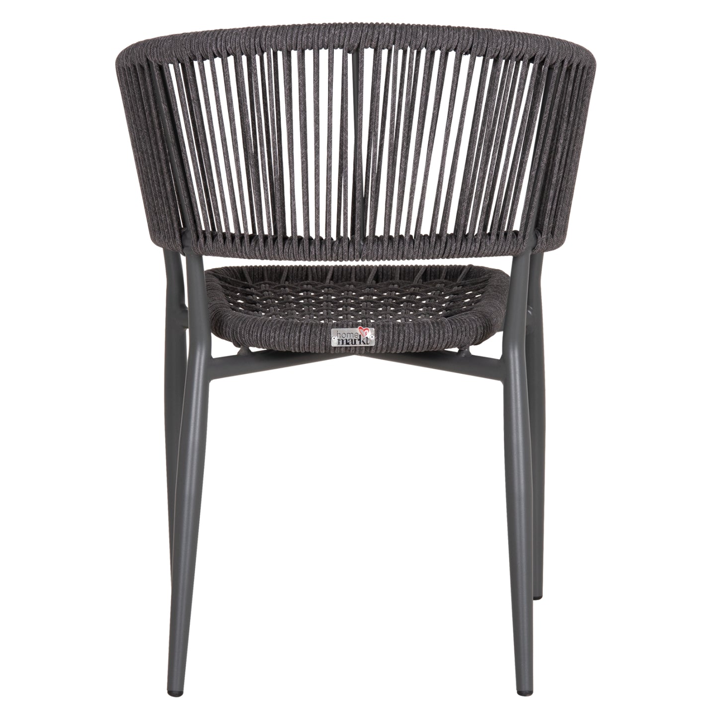 EULO ALUMINUM ARMCHAIR GRAY TWISTED RATTAN GRAY 57x63x77