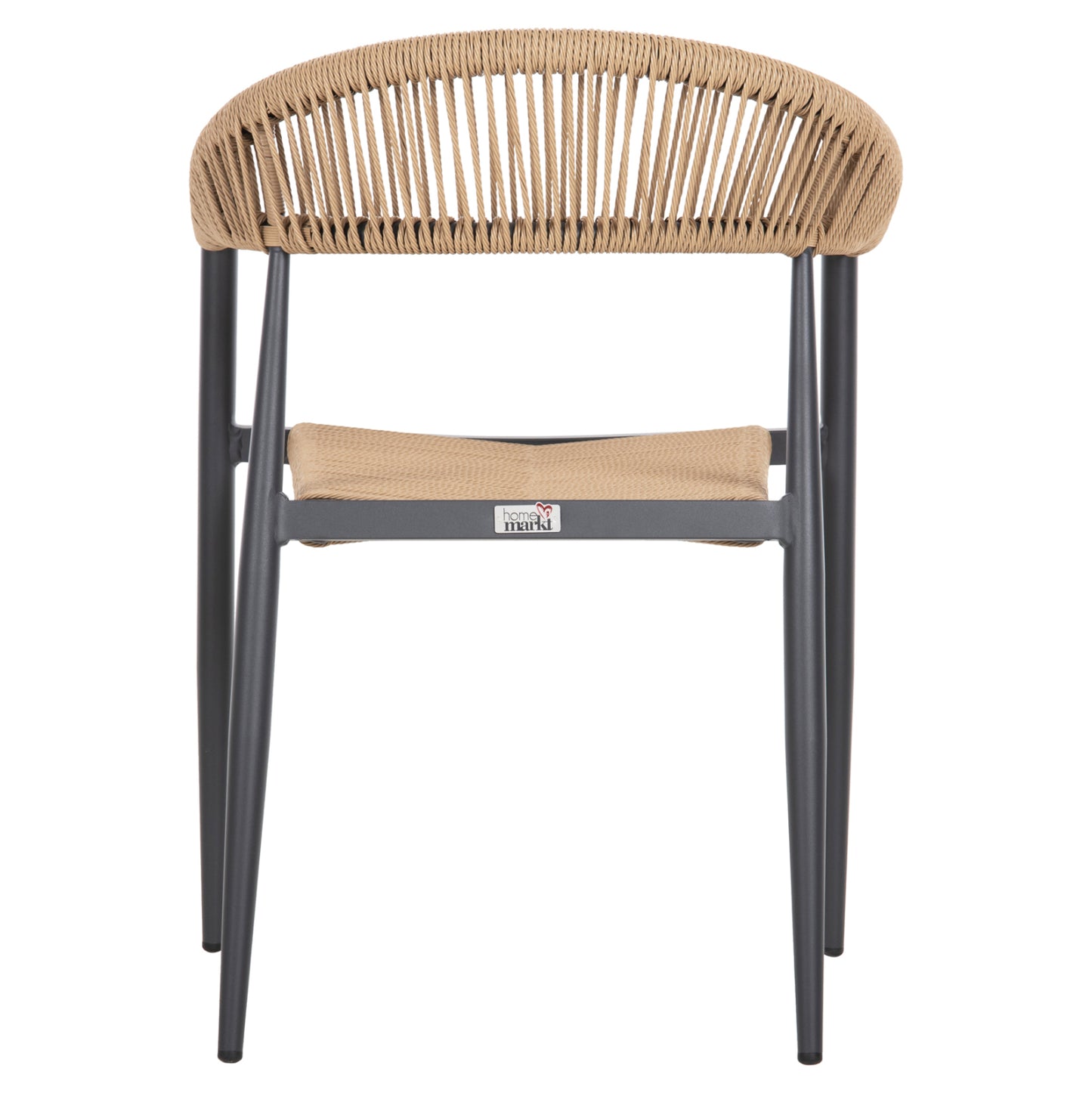 ALUMINUM ARMCHAIR GRET ANTHRACITE PE RATTAN BEIGE 56x55.5x78