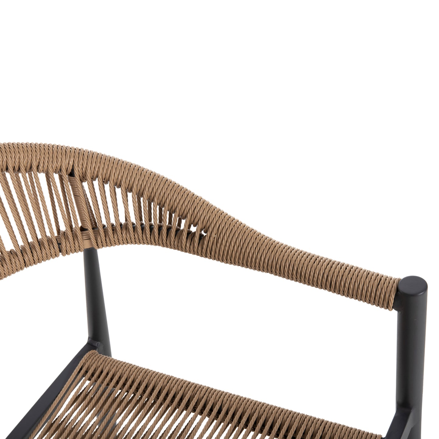 ALUMINUM ARMCHAIR GRET ANTHRACITE PE RATTAN BEIGE 56x55.5x78