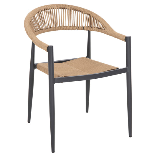 ΠΟΛΥΘΡΟΝΑ ΑΛΟΥΜΙΝΙΟΥ GRET ΑΝΘΡΑΚΙ PΕ RATTAN ΜΠΕΖ 56x55,5x78