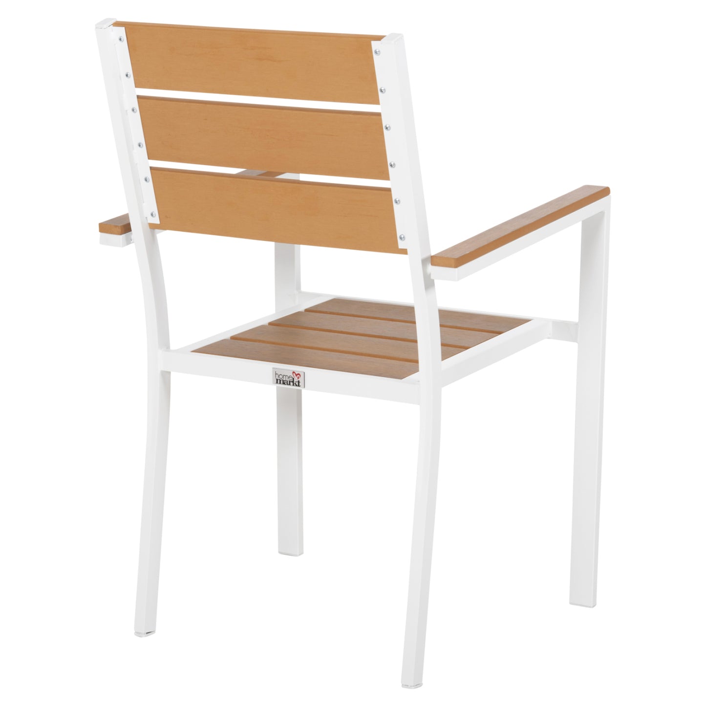 ΠΟΛΥΘΡΟΝΑ ΑΛΟΥΜΙΝΙΟΥ SAGA ΛΕΥΚΗ POLYWOOD ΣΕ ΦΥΣΙΚΟ 55x55x86