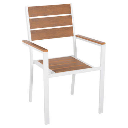 ΠΟΛΥΘΡΟΝΑ ΑΛΟΥΜΙΝΙΟΥ SAGA ΛΕΥΚΗ POLYWOOD ΣΕ ΦΥΣΙΚΟ 55x55x86