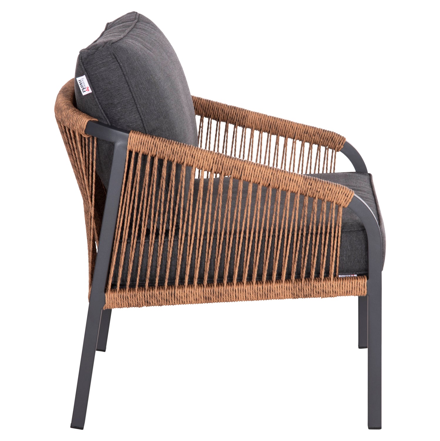 ΠΟΛΥΘΡΟΝΑ ΑΛΟΥΜΙΝΙΟΥ MAYBEL ΑΝΘΡΑΚΙ ΜΕ ΚΑΦΕ P.E. RATTAN 67x74x72-87