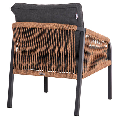 ΠΟΛΥΘΡΟΝΑ ΑΛΟΥΜΙΝΙΟΥ MAYBEL ΑΝΘΡΑΚΙ ΜΕ ΚΑΦΕ P.E. RATTAN 67x74x72-87