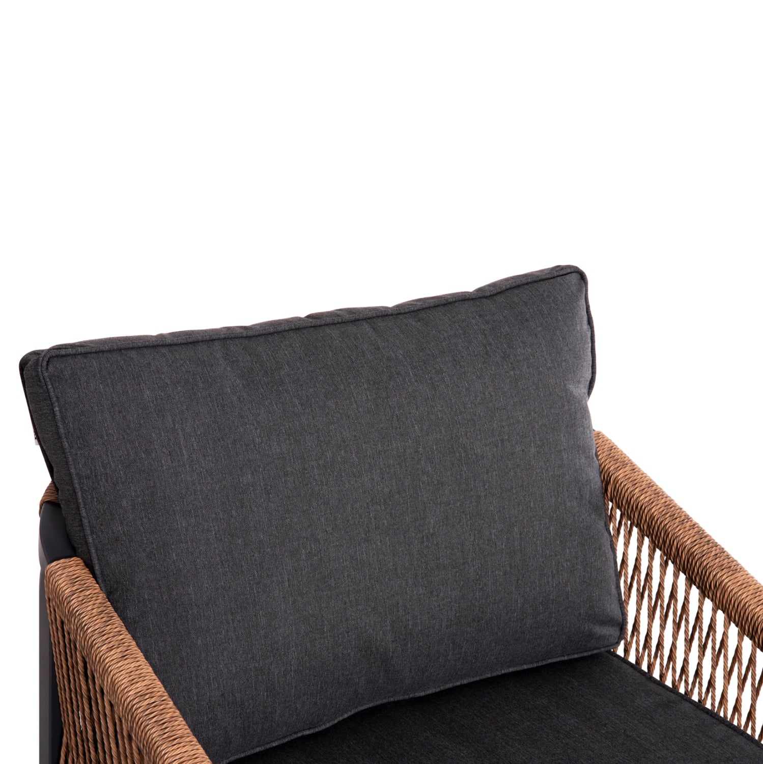 ΠΟΛΥΘΡΟΝΑ ΑΛΟΥΜΙΝΙΟΥ MAYBEL ΑΝΘΡΑΚΙ ΜΕ ΚΑΦΕ P.E. RATTAN 67x74x72-87