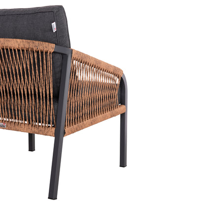 ΠΟΛΥΘΡΟΝΑ ΑΛΟΥΜΙΝΙΟΥ MAYBEL ΑΝΘΡΑΚΙ ΜΕ ΚΑΦΕ P.E. RATTAN 67x74x72-87