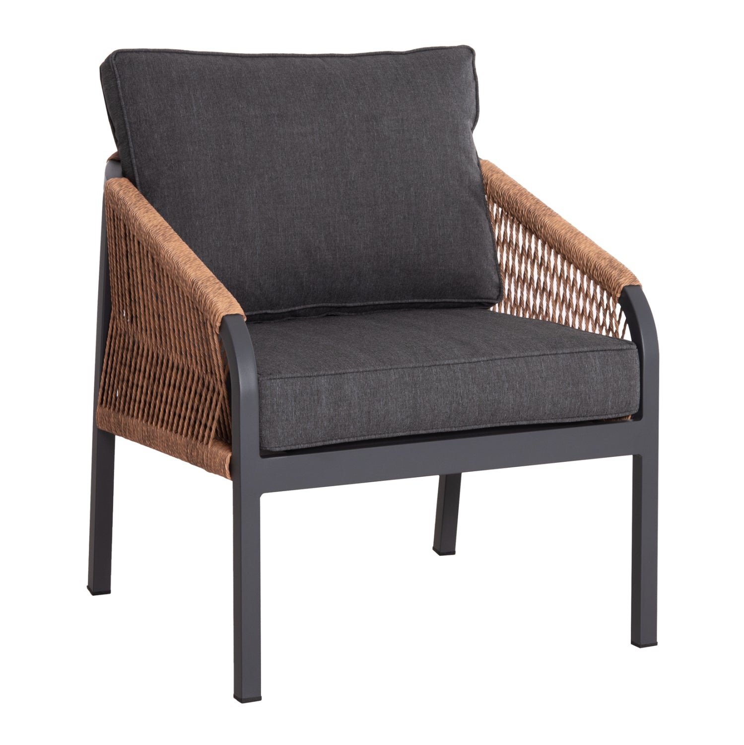 ΠΟΛΥΘΡΟΝΑ ΑΛΟΥΜΙΝΙΟΥ MAYBEL ΑΝΘΡΑΚΙ ΜΕ ΚΑΦΕ P.E. RATTAN 67x74x72-87