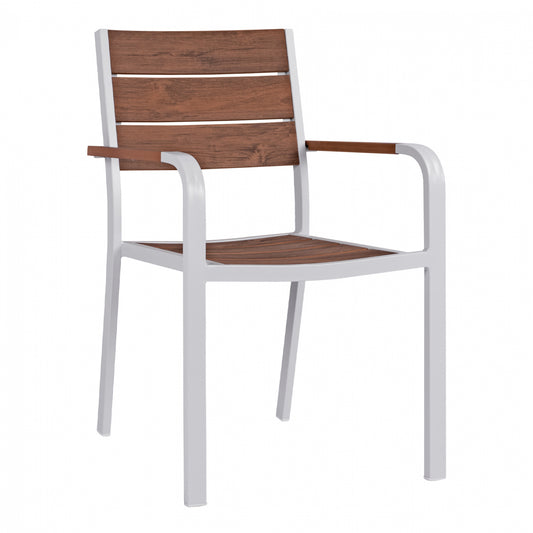ΠΟΛΥΘΡΟΝΑ ΑΛΟΥΜΙΝΙΟΥ SAGA ΛΕΥΚΗ ΜΕ POLYWOOD 55x56x85