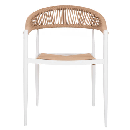 ΠΟΛΥΘΡΟΝΑ ΑΛΟΥΜΙΝΙΟΥ GRET ΛΕΥΚΗ PE RATTAN ΜΠΕΖ 56x55,5x78