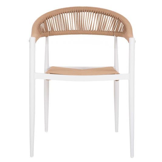 ΠΟΛΥΘΡΟΝΑ ΑΛΟΥΜΙΝΙΟΥ GRET ΛΕΥΚΗ PE RATTAN ΜΠΕΖ 56x55,5x78