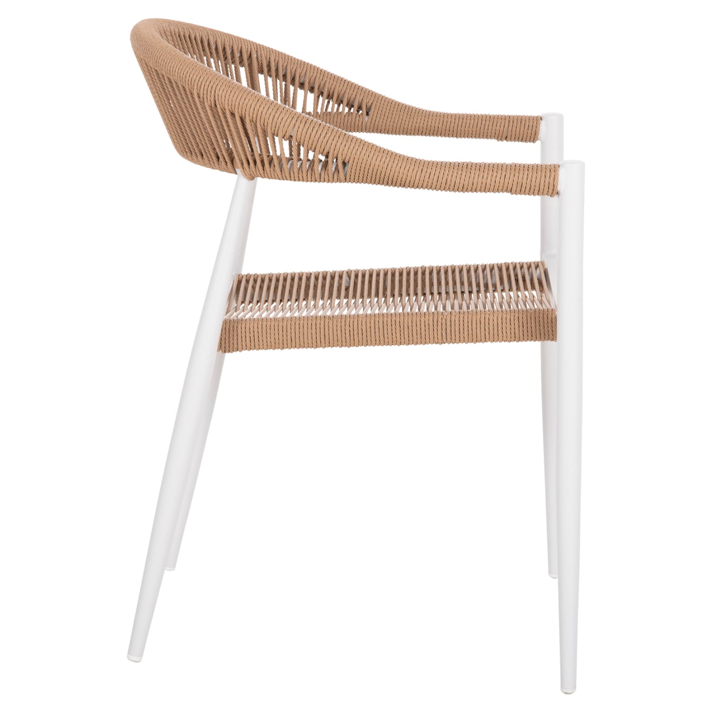 ΠΟΛΥΘΡΟΝΑ ΑΛΟΥΜΙΝΙΟΥ GRET ΛΕΥΚΗ PE RATTAN ΜΠΕΖ 56x55,5x78