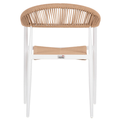 ΠΟΛΥΘΡΟΝΑ ΑΛΟΥΜΙΝΙΟΥ GRET ΛΕΥΚΗ PE RATTAN ΜΠΕΖ 56x55,5x78