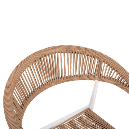 ΠΟΛΥΘΡΟΝΑ ΑΛΟΥΜΙΝΙΟΥ GRET ΛΕΥΚΗ PE RATTAN ΜΠΕΖ 56x55,5x78