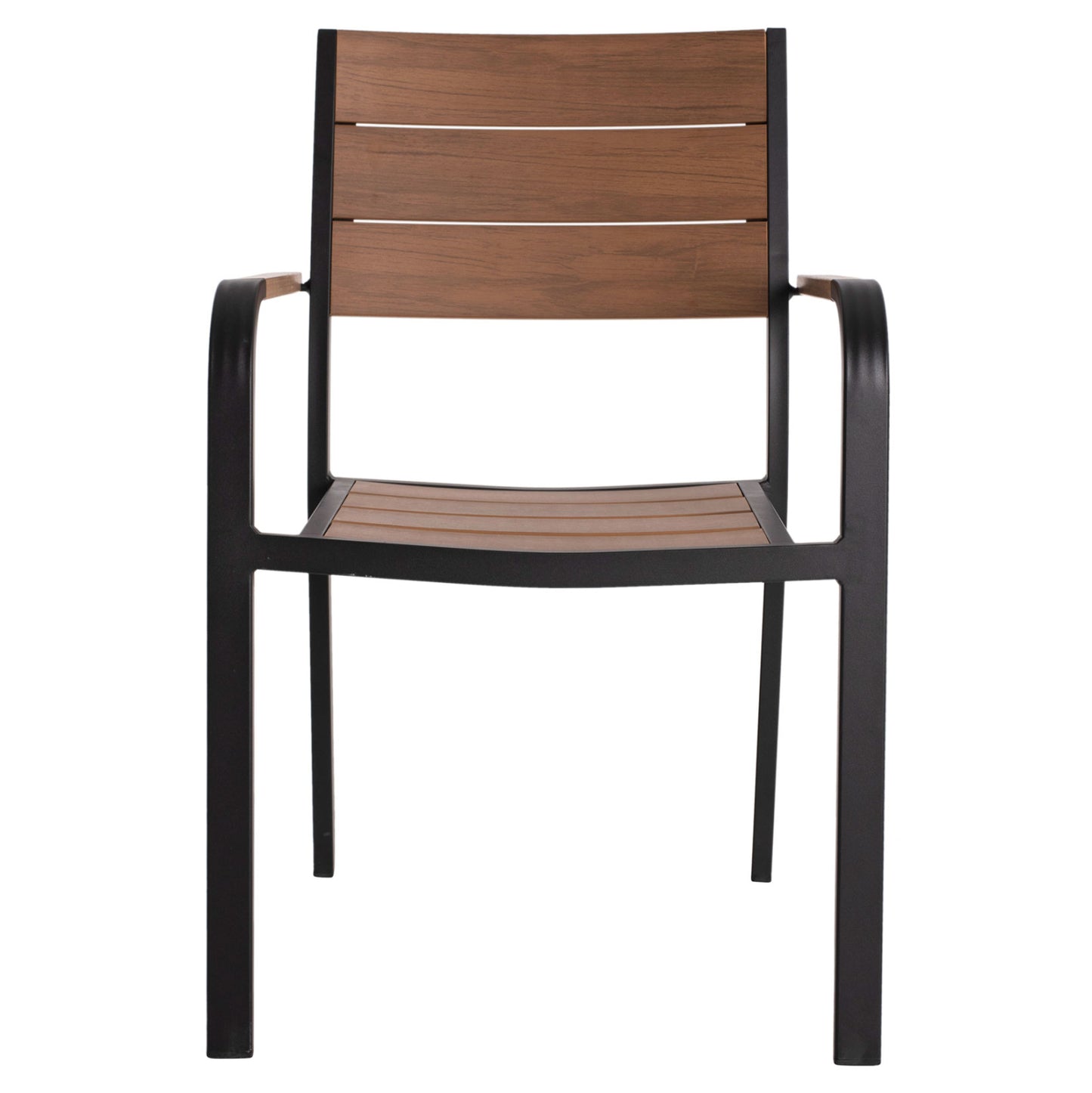 ΠΟΛΥΘΡΟΝΑ ΑΛΟΥΜΙΝΙΟΥ SAGA ΜΑΥΡΗ ΜΕ POLYWOOD 56x55x85,5