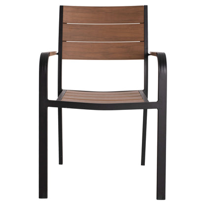 ΠΟΛΥΘΡΟΝΑ ΑΛΟΥΜΙΝΙΟΥ SAGA ΜΑΥΡΗ ΜΕ POLYWOOD 56x55x85,5