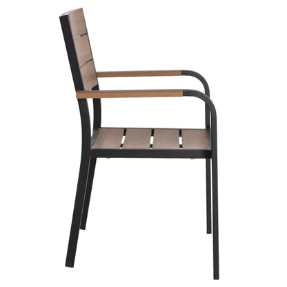 ΠΟΛΥΘΡΟΝΑ ΑΛΟΥΜΙΝΙΟΥ SAGA ΜΑΥΡΗ ΜΕ POLYWOOD 56x55x85,5