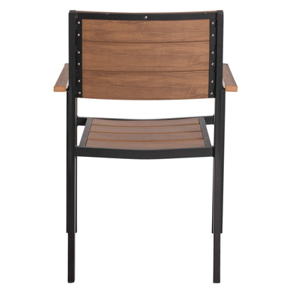 ΠΟΛΥΘΡΟΝΑ ΑΛΟΥΜΙΝΙΟΥ SAGA ΜΑΥΡΗ ΜΕ POLYWOOD 56x55x85,5