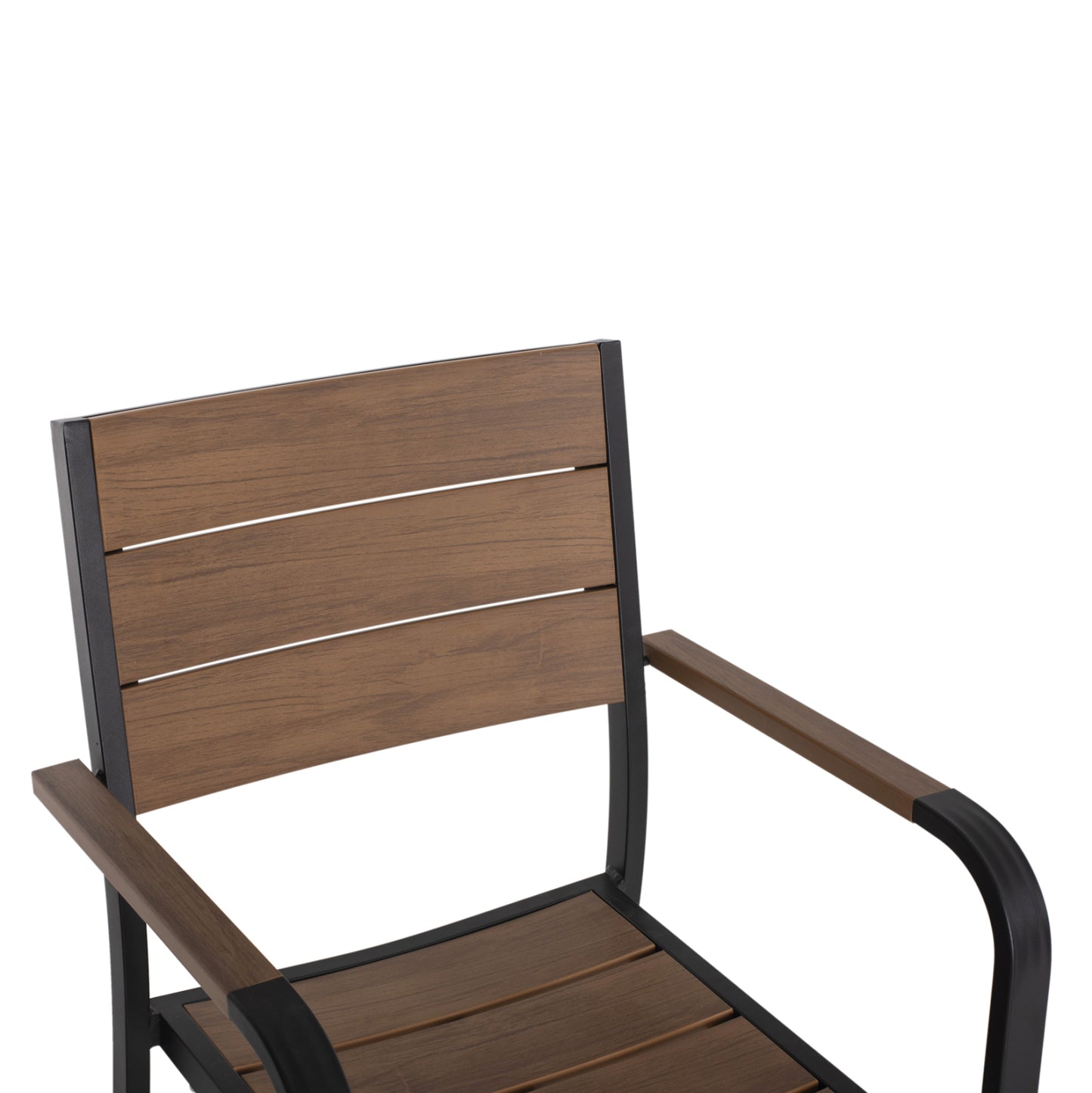ΠΟΛΥΘΡΟΝΑ ΑΛΟΥΜΙΝΙΟΥ SAGA ΜΑΥΡΗ ΜΕ POLYWOOD 56x55x85,5