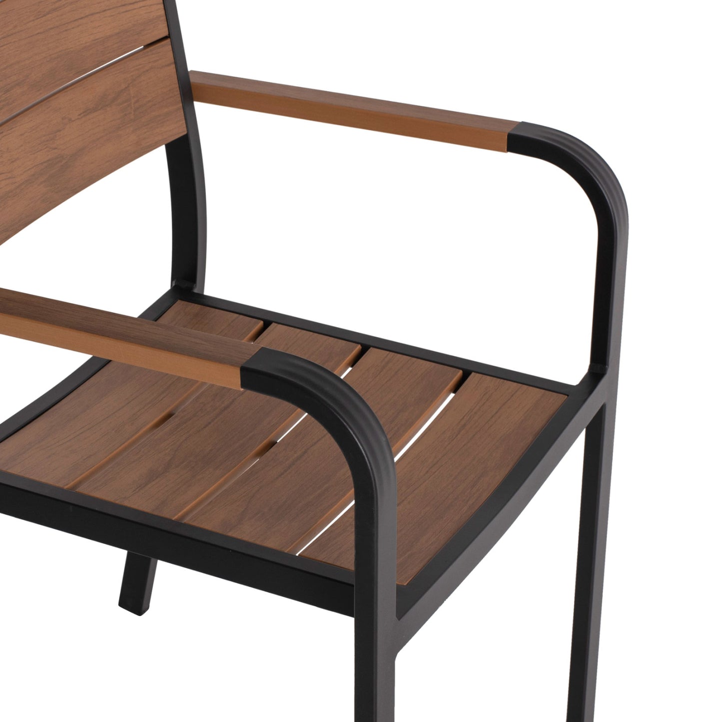 ΠΟΛΥΘΡΟΝΑ ΑΛΟΥΜΙΝΙΟΥ SAGA ΜΑΥΡΗ ΜΕ POLYWOOD 56x55x85,5