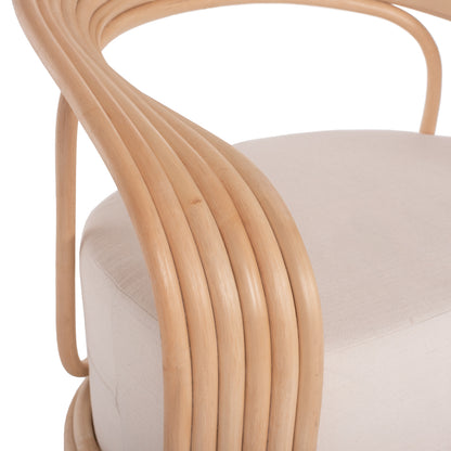 ΠΟΛΥΘΡΟΝΑ DUCHESS ΑΠΟ RATTAN ΦΥΣΙΚΟ ΕΚΡΟΥ ΜΑΞΙΛΑΡΙ 81x59x70