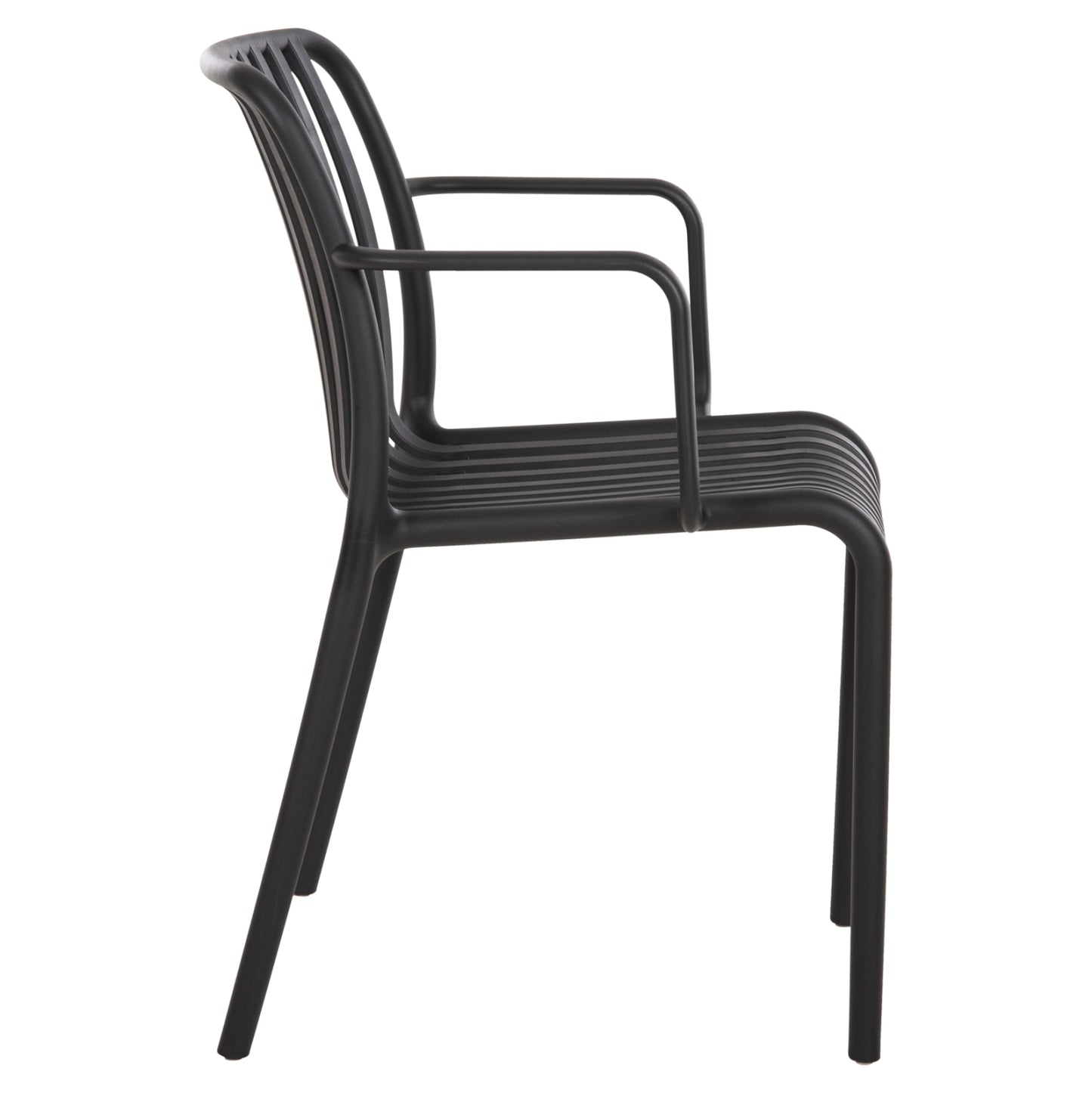 OUTDOOR ARMCHAIR CONVEE BLACK POLYPROPYLENE 55x56x79