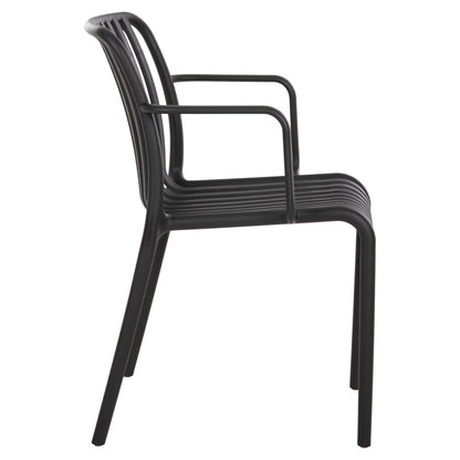 OUTDOOR ARMCHAIR CONVEE BLACK POLYPROPYLENE 55x56x79