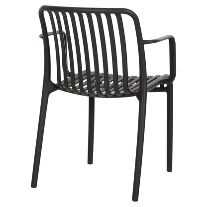 OUTDOOR ARMCHAIR CONVEE BLACK POLYPROPYLENE 55x56x79