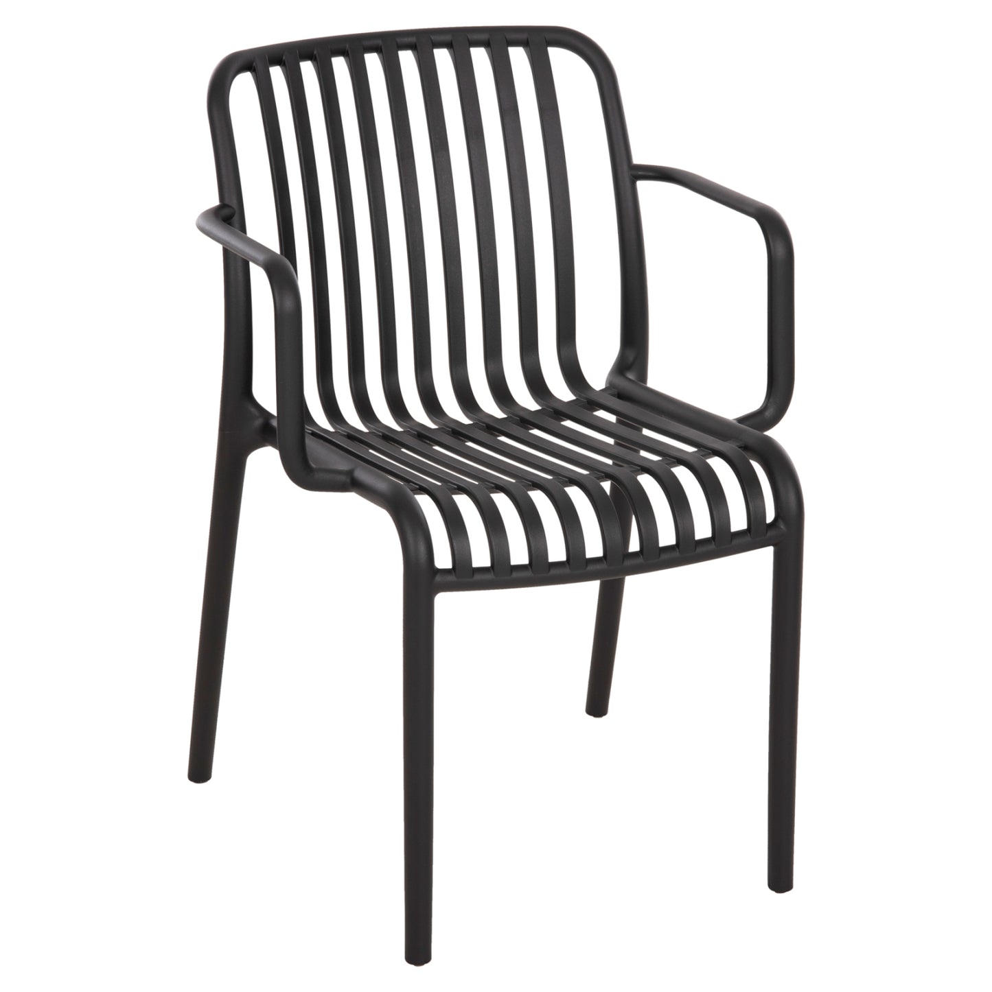 OUTDOOR ARMCHAIR CONVEE BLACK POLYPROPYLENE 55x56x79