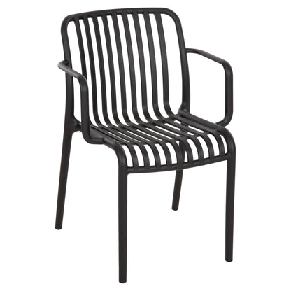 OUTDOOR ARMCHAIR CONVEE BLACK POLYPROPYLENE 55x56x79