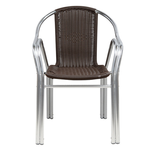 ΠΟΛΥΘΡΟΝΑ NOEL ΑΛΟΥΜΙΝΙΟΥ ΔΙΠΛΟΣ ΣΚΕΛΕΤΟΣ ΜΕ RATTAN 56x60x75