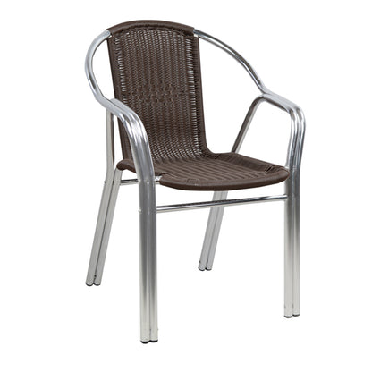 ΠΟΛΥΘΡΟΝΑ NOEL ΑΛΟΥΜΙΝΙΟΥ ΔΙΠΛΟΣ ΣΚΕΛΕΤΟΣ ΜΕ RATTAN 56x60x75