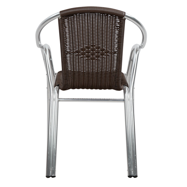 ΠΟΛΥΘΡΟΝΑ NOEL ΑΛΟΥΜΙΝΙΟΥ ΔΙΠΛΟΣ ΣΚΕΛΕΤΟΣ ΜΕ RATTAN 56x60x75