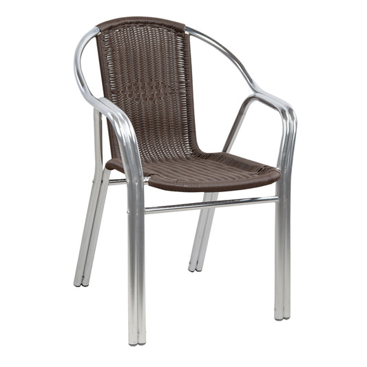 ΠΟΛΥΘΡΟΝΑ NOEL ΑΛΟΥΜΙΝΙΟΥ ΔΙΠΛΟΣ ΣΚΕΛΕΤΟΣ ΜΕ RATTAN 56x60x75