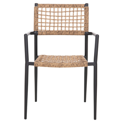 ΠΟΛΥΘΡΟΝΑ TRILAN ΑΛΟΥΜΙΝΙΟ ΜΑΥΡΟ ΜΕ ΣΥΝΘΕΤΙΚΟ RATTAN ΦΥΣΙΚΟ 57x59x85