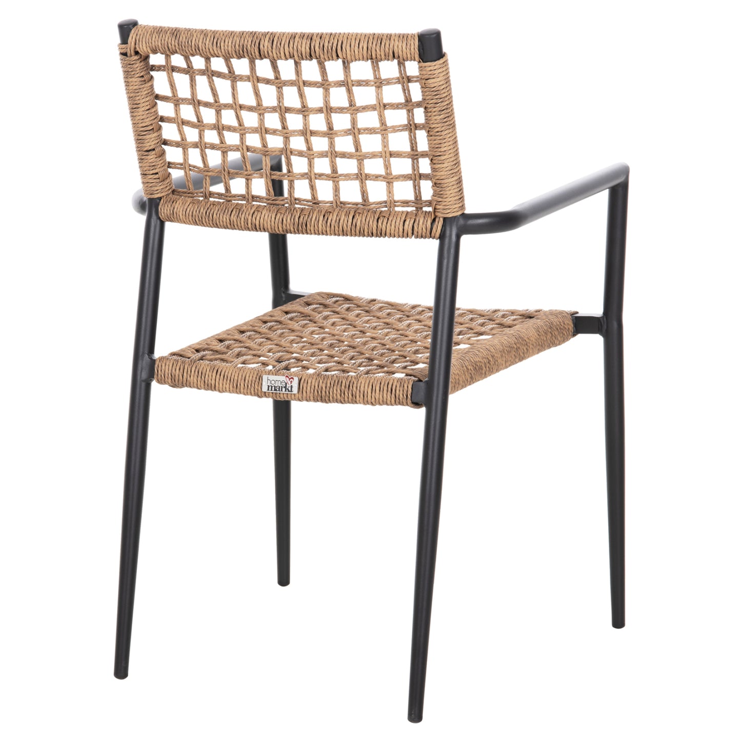 ΠΟΛΥΘΡΟΝΑ TRILAN ΑΛΟΥΜΙΝΙΟ ΜΑΥΡΟ ΜΕ ΣΥΝΘΕΤΙΚΟ RATTAN ΦΥΣΙΚΟ 57x59x85