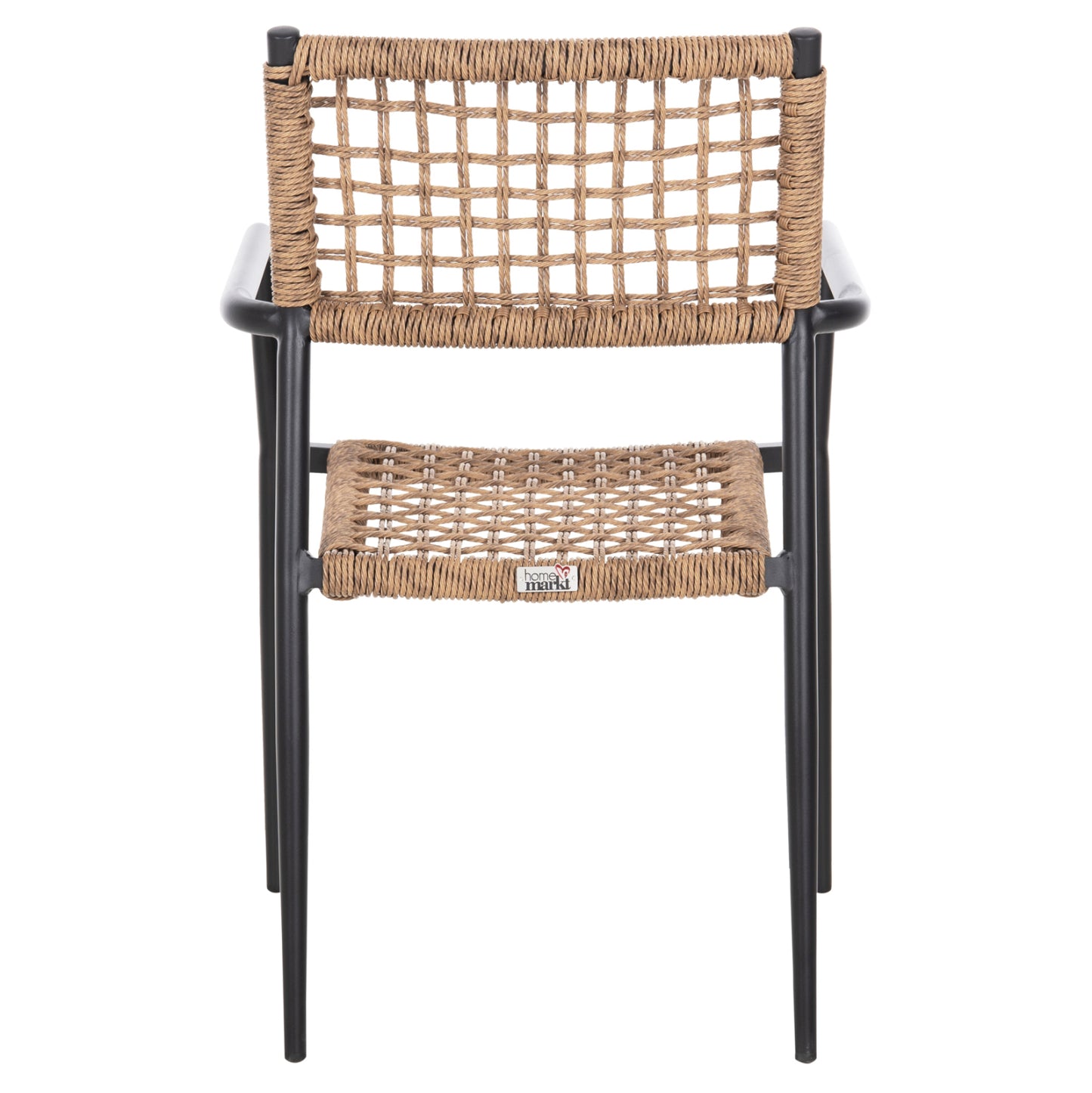 ΠΟΛΥΘΡΟΝΑ TRILAN ΑΛΟΥΜΙΝΙΟ ΜΑΥΡΟ ΜΕ ΣΥΝΘΕΤΙΚΟ RATTAN ΦΥΣΙΚΟ 57x59x85
