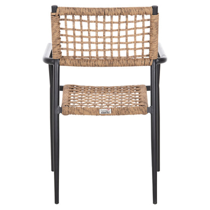 ΠΟΛΥΘΡΟΝΑ TRILAN ΑΛΟΥΜΙΝΙΟ ΜΑΥΡΟ ΜΕ ΣΥΝΘΕΤΙΚΟ RATTAN ΦΥΣΙΚΟ 57x59x85
