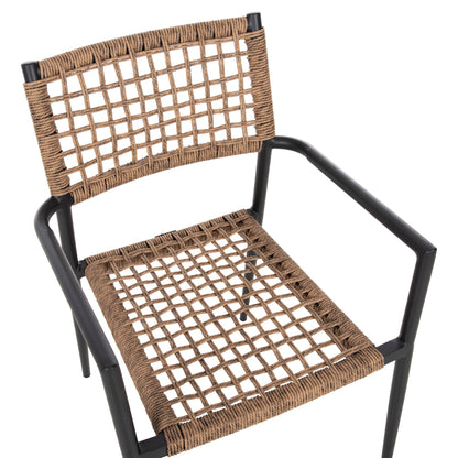 ΠΟΛΥΘΡΟΝΑ TRILAN ΑΛΟΥΜΙΝΙΟ ΜΑΥΡΟ ΜΕ ΣΥΝΘΕΤΙΚΟ RATTAN ΦΥΣΙΚΟ 57x59x85