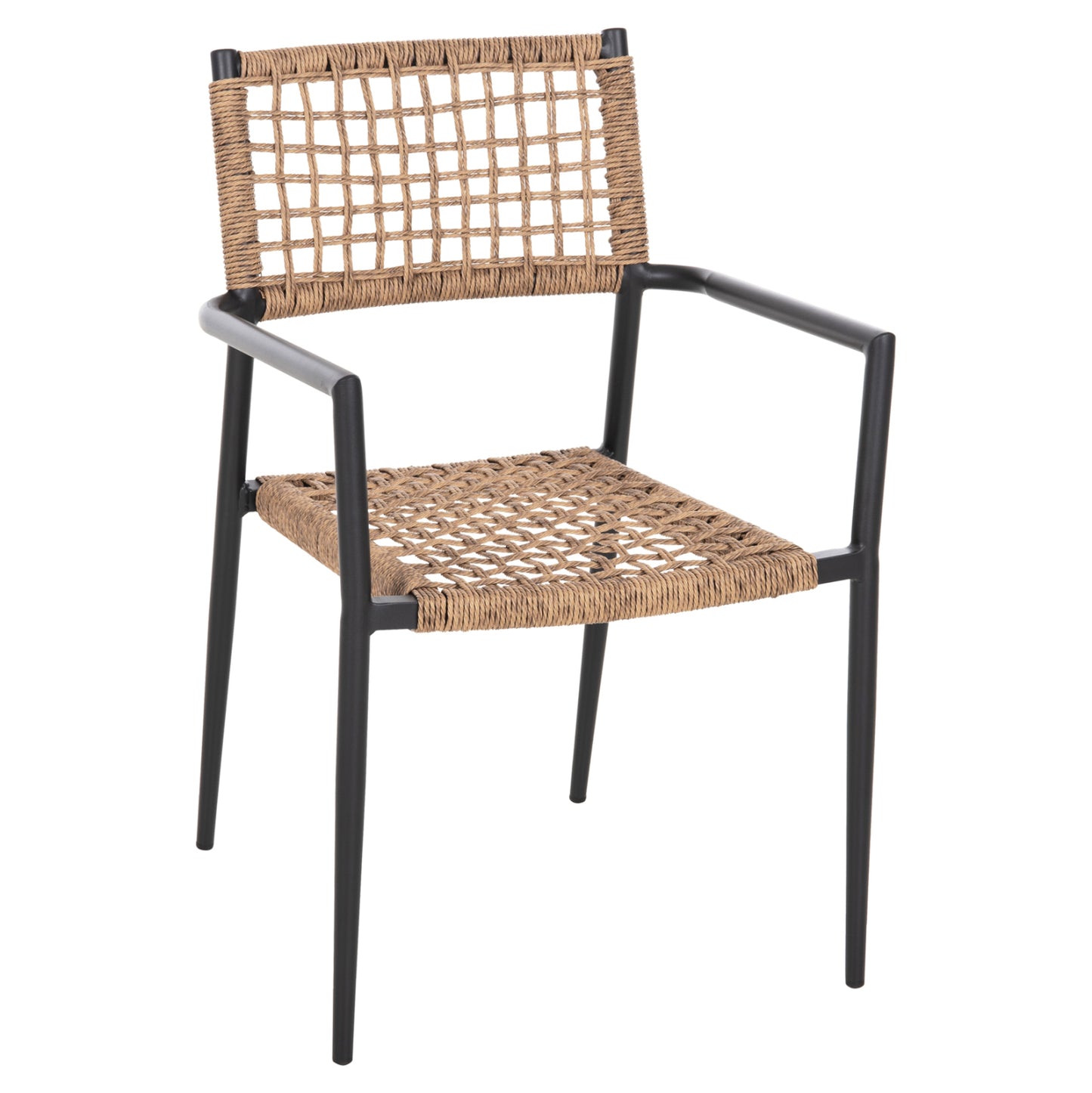 ΠΟΛΥΘΡΟΝΑ TRILAN ΑΛΟΥΜΙΝΙΟ ΜΑΥΡΟ ΜΕ ΣΥΝΘΕΤΙΚΟ RATTAN ΦΥΣΙΚΟ 57x59x85