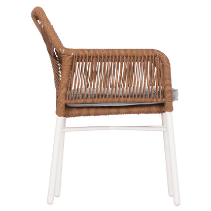 ΠΟΛΥΘΡΟΝΑ TOPIN ΑΛΟΥΜΙΝΙΟ ΛΕΥΚΟ P.E. RATTAN ΜΠΕΖ 59x63x81