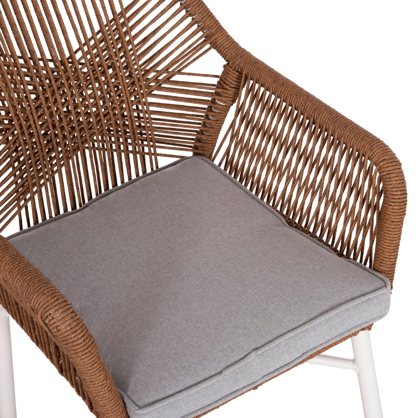 ΠΟΛΥΘΡΟΝΑ TOPIN ΑΛΟΥΜΙΝΙΟ ΛΕΥΚΟ P.E. RATTAN ΜΠΕΖ 59x63x81