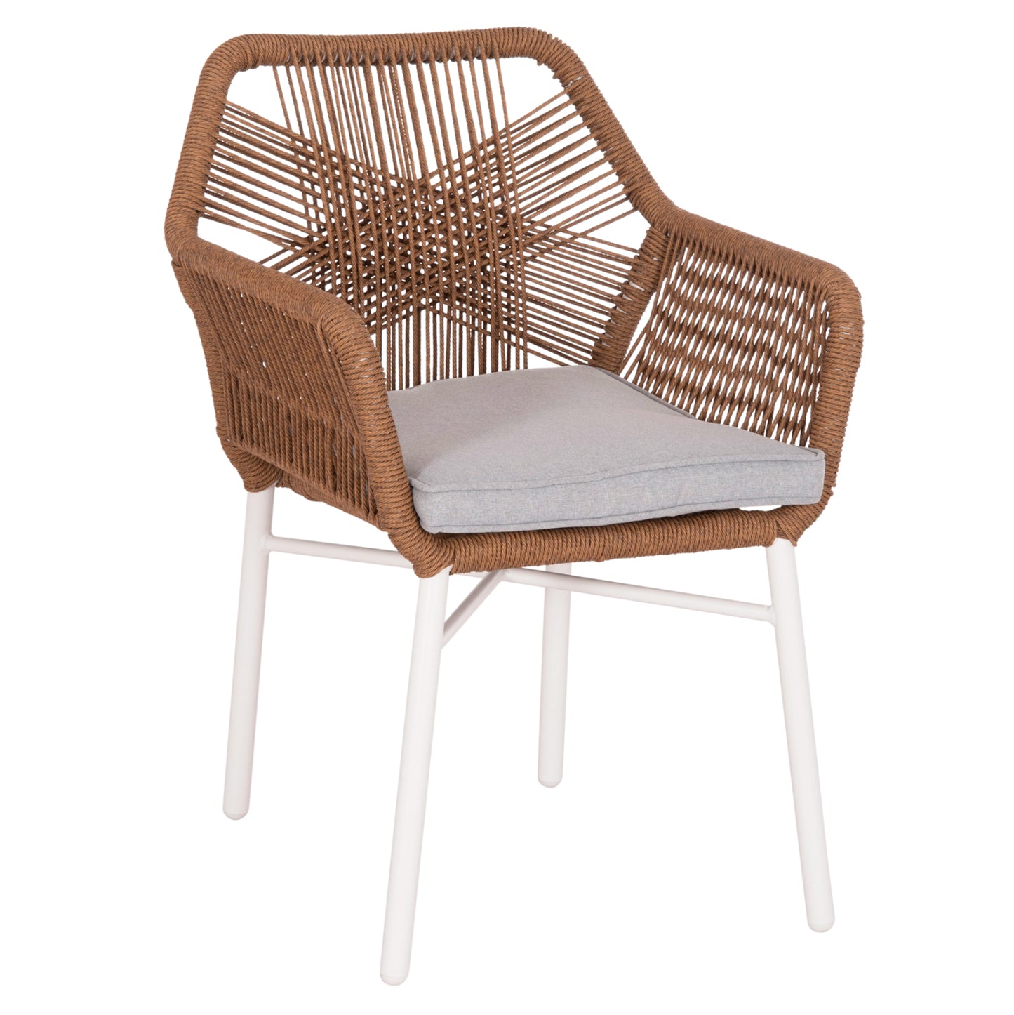 ΠΟΛΥΘΡΟΝΑ TOPIN ΑΛΟΥΜΙΝΙΟ ΛΕΥΚΟ P.E. RATTAN ΜΠΕΖ 59x63x81