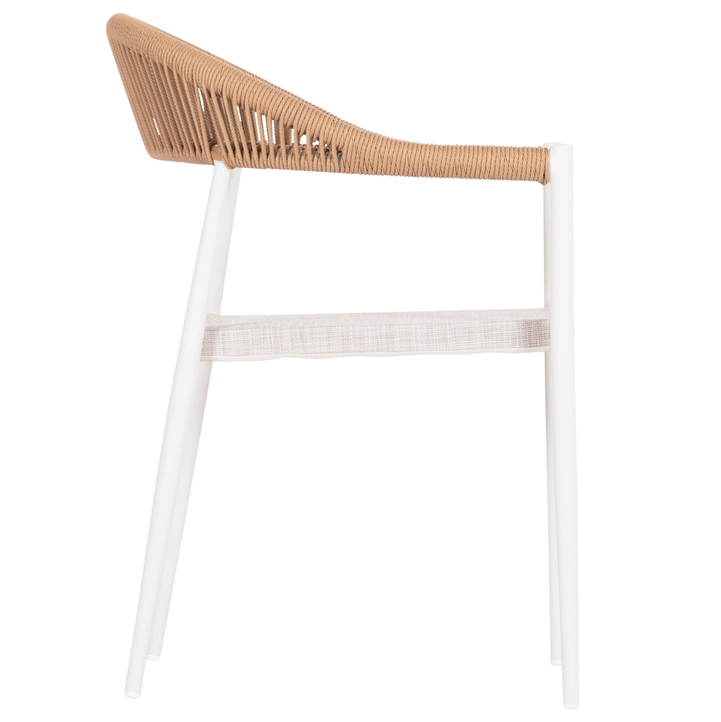 ΠΟΛΥΘΡΟΝΑ BERG ΑΛΟΥΜΙΝΙΟ & TEXTILENE ΛΕΥΚΟ P.E. TWISTED RATTAN 55x56x79