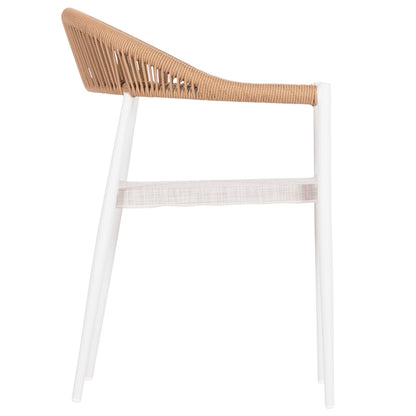 ΠΟΛΥΘΡΟΝΑ BERG ΑΛΟΥΜΙΝΙΟ & TEXTILENE ΛΕΥΚΟ P.E. TWISTED RATTAN 55x56x79