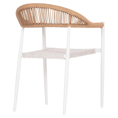 ΠΟΛΥΘΡΟΝΑ BERG ΑΛΟΥΜΙΝΙΟ & TEXTILENE ΛΕΥΚΟ P.E. TWISTED RATTAN 55x56x79