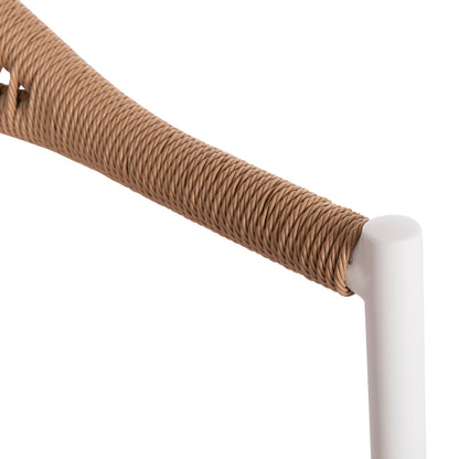 ΠΟΛΥΘΡΟΝΑ BERG ΑΛΟΥΜΙΝΙΟ & TEXTILENE ΛΕΥΚΟ P.E. TWISTED RATTAN 55x56x79