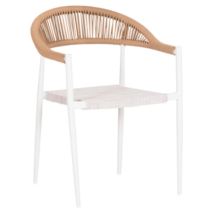 ΠΟΛΥΘΡΟΝΑ BERG ΑΛΟΥΜΙΝΙΟ & TEXTILENE ΛΕΥΚΟ P.E. TWISTED RATTAN 55x56x79